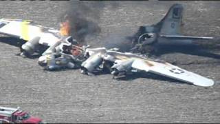 B17 World War II WWII Bomber Airplane Crashes Near Chicago [upl. by Enyahc]