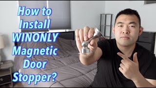 How to Install WINONLY Magnetic Door Stopper [upl. by Alleras401]