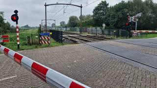 Trein passeert overweg in Heukelom bij BerkelEnschot [upl. by Ijar]