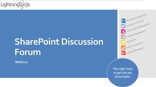 SharePoint Discussion Forum Tool [upl. by Naerb484]