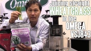 Juicing Wheatgrass in the Omega VSJ843 Vertical Single Auger Juicer [upl. by Foscalina]