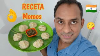 RECETA fácil de MoMos en CASA 😋 Comida INDIA en español 🇮🇳 [upl. by Aramad]