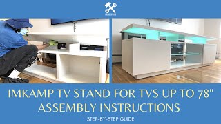 Meble Furniture EVAK Modern 71quot TV Stand Assembly Instruction Imkamp TV Stand for TVs up to 708quot [upl. by Nosydam808]