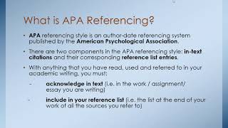 APA citation amp referencing for beginners [upl. by Zaller]