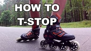 How to TSTOP on Inline Skates  ROLLERBLADE BASICS EP 1 [upl. by Hammerskjold671]