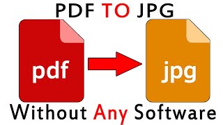 How To Convert PDF To JPG Without Any Software  PDF TO JPG Converter [upl. by Ecnav]