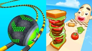 Going Balls vs Sandwich Runner  All Levels Gameplay Android iOS  NEW BIG APK UPDATE [upl. by Patrizius]