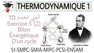 19Thermodynamique Exercice 5 Bilan Énergétique Dun Cycle Partie 2 S1 SMPC SMIA MPSI PCSI ENSAM 1 [upl. by Fleeta]