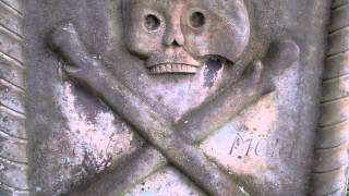 Skull And Crossbones Gravestone Cemetery Peebles Scottish Borders Scotland [upl. by Apostles]