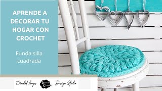 Cómo tejer una FUNDA para SILLA EN CROCHET de forma REDONDA🔴 [upl. by Emlen663]