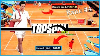 Rank 600 vs Rank 4 TopSpin 2K25 Player vs Player Gameplay  World Tour [upl. by Beauvais]