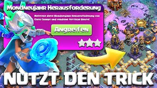 3 STERNE Anleitung MONDNEUJAHR Herausforderung  Clash of Clans deutsch [upl. by Sillsby914]