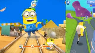 Despicable Me 2 Minion Rush  Partier Minion Vs SpongeBob  Free Games For Kids [upl. by Bonucci]