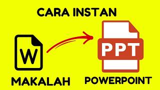 Tutorial Membuat Presentasi Power Point PPT dengan Menggunakan AI  Merubah Makkalah jadi PPT [upl. by Acisej]