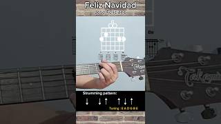 Feliz Navidad José Feliciano  Christmas Song Guitar Chords Tutorial [upl. by Heer]