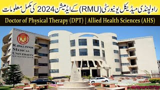 Rawalpindi Medical University RMU Admissions 202324  DPT amp BS Allied Health Sciences Programs [upl. by Aleiram]