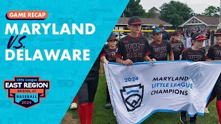 Game Highlights Maryland vs Delaware  Little League Baseball MidAtlantic Region Tournament [upl. by Netniuq]