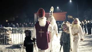 Krampusrummel der Rettnstoa Toifen 1122017 Mühlbach im Pinzgau [upl. by Nanny]