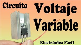 Cómo Hacer un Circuito Regulador de Voltaje Variable muy fácil de hacer [upl. by Vincents]