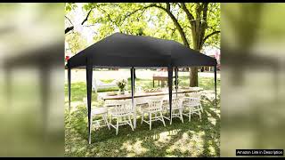 TOOLUCK 10x20 Pop Up Canopy Tent with 6 Sidewalls Tents for Parties Review [upl. by Mailli]