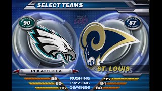 Retro Gaming NFL Blitz Pro PlayStation 2 Eagles vs Rams [upl. by Tubb515]