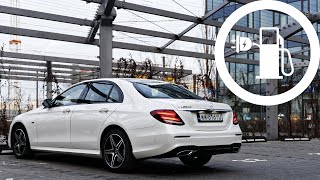 Mercedes E 300de 2020 city fuel consumption economy with empty batteries test  1001cars [upl. by Aseena781]