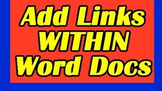 Microsoft Word How to Add HYPERLINKS Within Same Document Bookmarks Tutorial Lesson Links Mac [upl. by Lewendal]