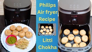 Philips Air Fryer recipe Bihar ka famous litti Chokha I How to make air fry Recipe litti Chokha I [upl. by Estes]