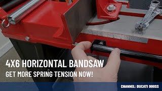 Simple Mod For More Spring Tension  4x6 Bandsaw  Robs Garage [upl. by Sined529]