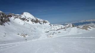 Dachstein gletscher 3000 m  skiing by the longest piste from Dachstein [upl. by Deevan]