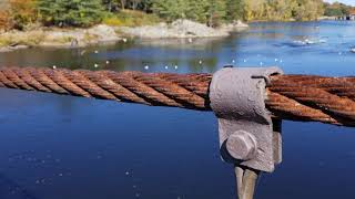 Androscoggin Swinging Bridge Brunswick Maine 1892 [upl. by Ycinuq]