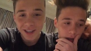 Brooklyn Beckham Is Embarrassed By His Dad As He Celebrates One Million Instagram Followers [upl. by Sarette776]