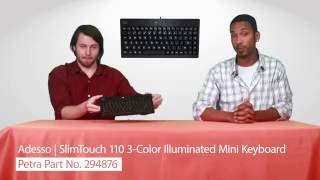 Adesso AKB110EB SlimTouch 110 3Color Illuminated Mini Keyboard [upl. by Annoiek]