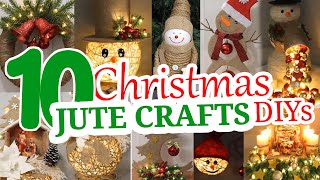 10 Cheap DIY Jute Christmas Decorations You Can Make at Home 2024 [upl. by Nogem]