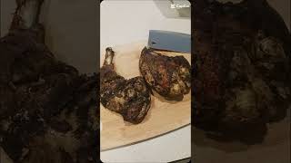 jerk chicken with gungo rice and peas Callaloo [upl. by Euqinay]