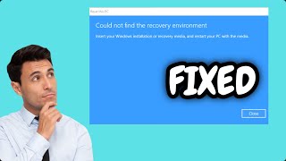 FIXED Could Not Find The Recovery Environment Windows 11  2024 [upl. by Aiouqes]