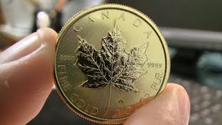 2015 1oz Gold Maple Leaf Unboxing [upl. by Acisej]