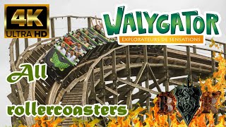 All rollercoasters Walygator GrandEst  Onride 4K [upl. by Nahbois774]