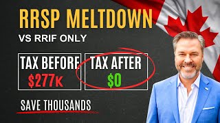 RRSP Meltdown vs RRIF Minimum Withdrawal Save Thousands [upl. by Iahc40]