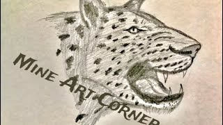 Leopard DrawingEasy way to draw Leopard sketch [upl. by Aibos]