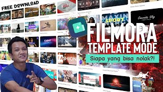 GRATIS Cobain TEMPLATE MODE Filmora Template videonya kerenkeren dan stylish [upl. by Anaic591]