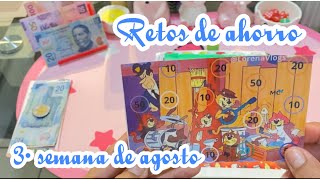 RETOS DE AHORRO 3• semana de agosto 🍀💖💰💌 ahorraahora ahorramas sistemadesobres [upl. by Sandye274]