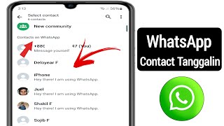Paano Tanggalin ang WhatsApp Contact 2025  Alisin ang WhatsApp Contact [upl. by Dearr]