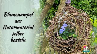 DIY  BLUMENAMPEL AUS NATURMATERIAL  FRÜHLINGSDEKO selber machen [upl. by Donata450]