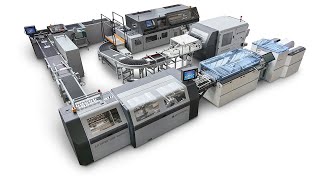 Multifunctional book finishing line for digital printing  Meccanotecnica [upl. by Llemart]