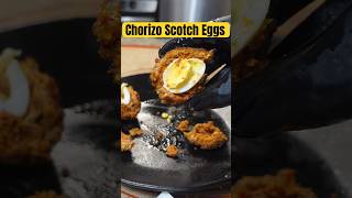 I tried making scotch eggs with chorizo scotcheggs egg eggrecipe easyrecipe quickrecipe food [upl. by Kanter674]