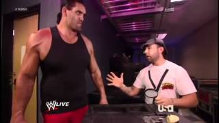 Santino Marella amp The Great Khali Backstage Segment  RAW 972012 [upl. by Trilley]