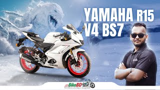 New Yamaha R15 V4 BS7  First Impression Review  Team BikeBD [upl. by Ahtiekal179]