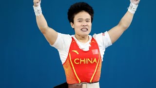 Paris 2024 weightlifting All results as Hou Zhihui lifts Olympic record to win the women’s 49kg [upl. by Aokek]