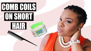 Super Defined Finger coils on SHORT 4C natural hair  How to STYLE your TWA  BIG CHOP [upl. by Brewster310]